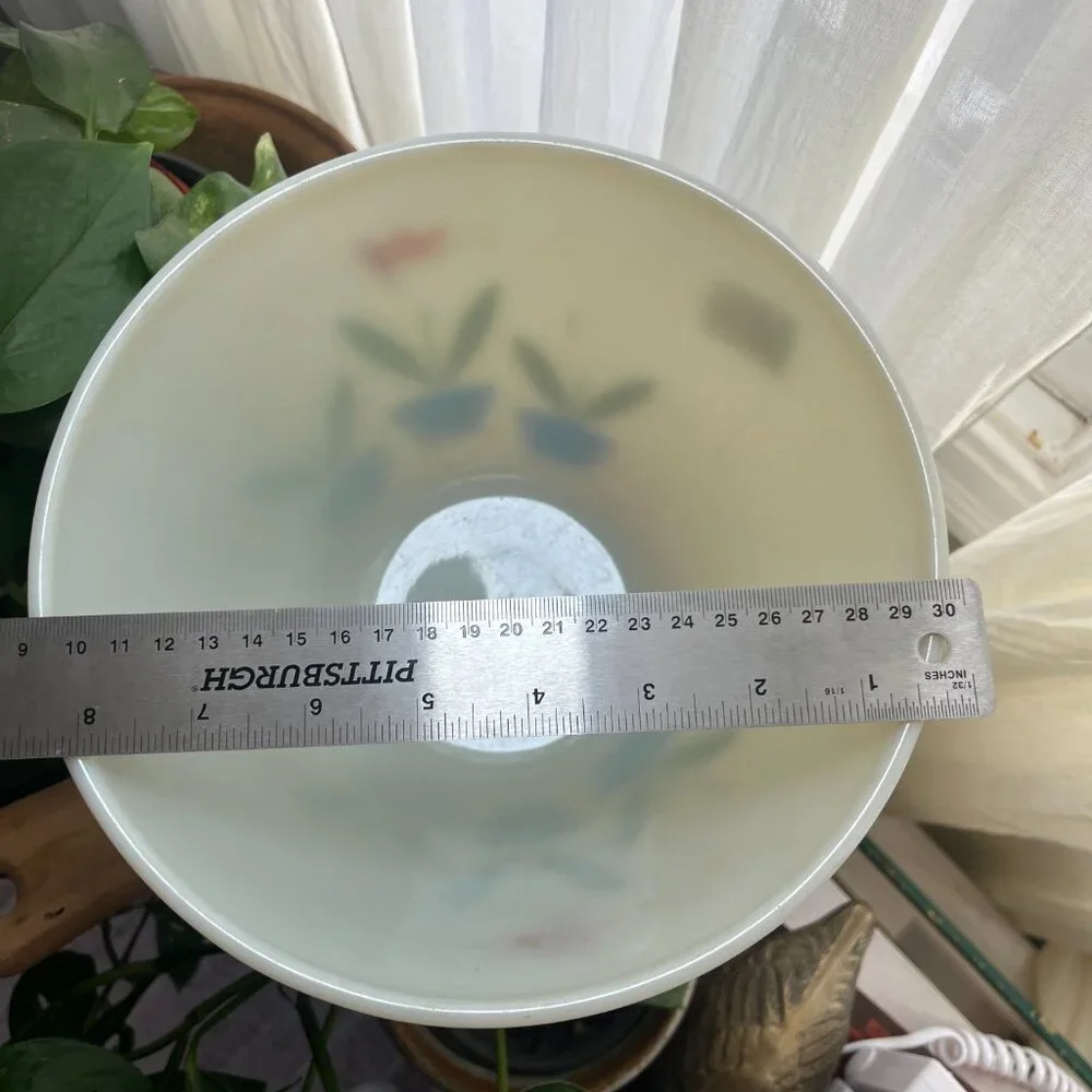 AS-IS Vintage Fire King Blue Flower Bowl - Worn - Picture 5 of 6